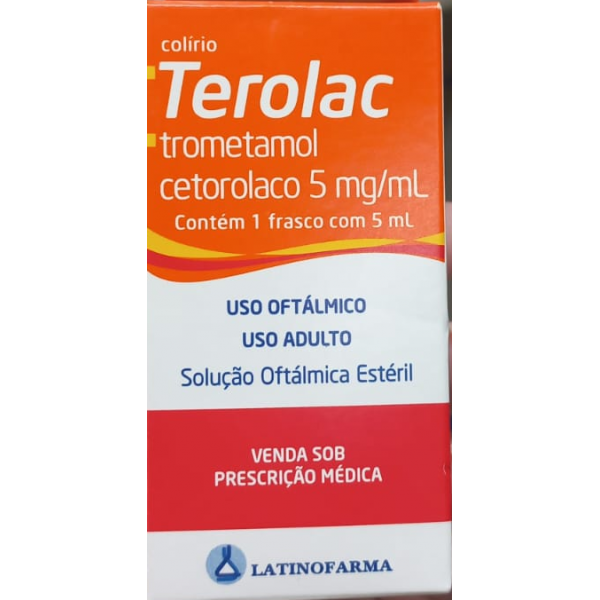 TEROLAC TROMETAMOL CETOROLACO 5MG/ML SOLUÇÃO OFTÁLMICA 5ML
